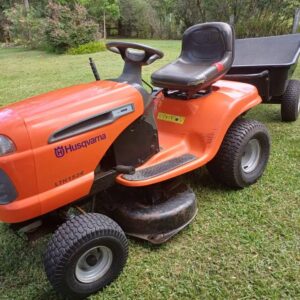 Used Husqvarna Ride on Mower and Trailer